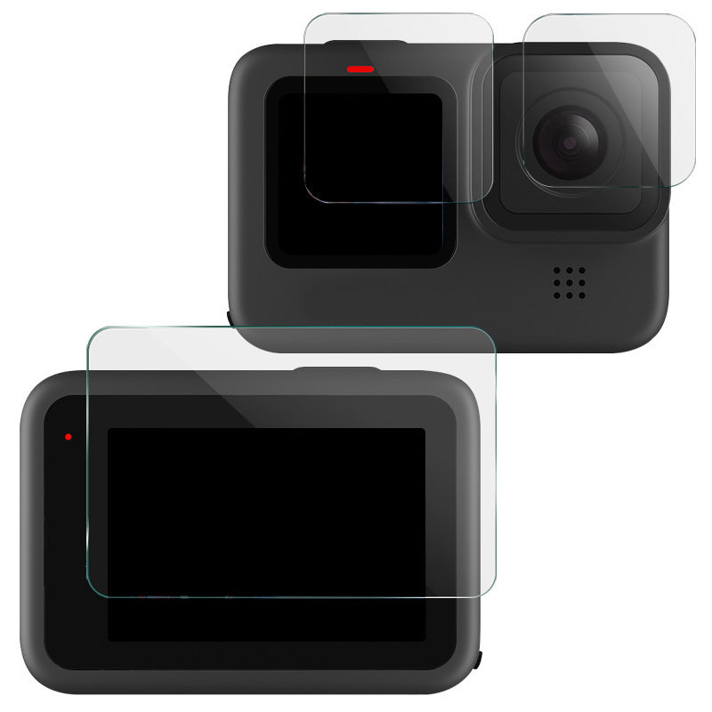 IMAK Sada chráničů přední zadní obrazovky s fólií na objektiv fotoaparátu pro GoPro Hero9 fólie z tvrzeného skla IMAK Sada chráničů přední zadní obrazovky s fólií na objektiv fotoaparátu pro GoPro Hero9 fólie z tvrzeného skla